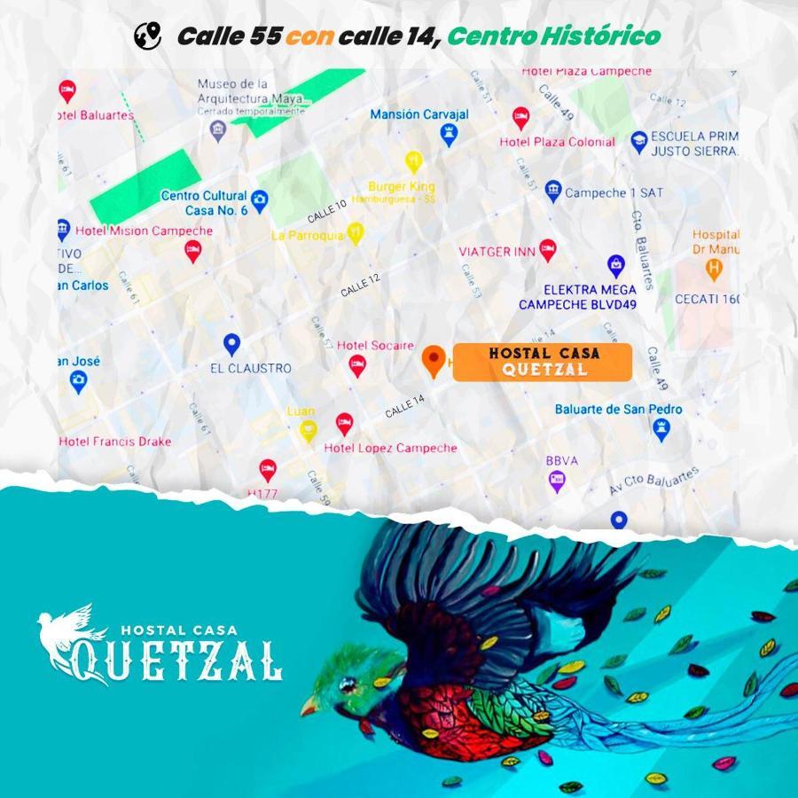 Hostel Casa Quetzal Кампече Екстер'єр фото